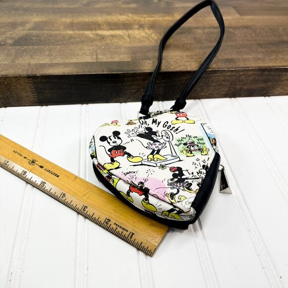 Disney Mickie Minnie Heart Wristlet Purse - Picture 4 of 6